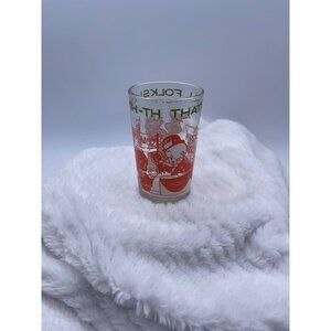 1974 Looney Tunes Porky Pig, Bugs Bunny, Jelly Jar Juice Glass, Elmer Bottom